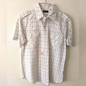 7 Diamonds Button Down Short Sleeve Shirt XL